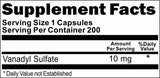 Private Label Vanadyl Sulfate 10mg 200caps Private Label 12,100,500 Bottle Price