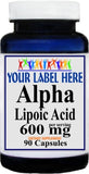 Private Label Alpha Lipoic Acid 600mg 90caps or 180caps Private Label 12,100,500 Bottle Price