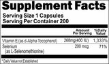 Private Label Vitamin E with Selenium 200caps Private Label 12,100,500 Bottle Price