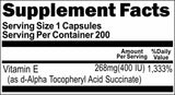 Private Label Vitamin E (Non-Oily) 268mg(400IU) 200caps Private Label 12,100,500 Bottle Price