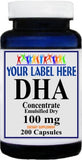 Private Label DHA Fish Oil (Emulsified Dry) 100mg 200caps Private Label 12,100,500 Bottle Price