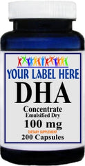 Private Label DHA Fish Oil (Emulsified Dry) 100mg 200caps Private Label 12,100,500 Bottle Price