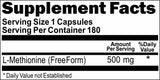 Private Label L-Methionine 500mg 180caps Private Label 12,100,500 Bottle Price