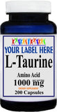 Private Label L-Taurine 1000mg 200caps Private Label 12,100,500 Bottle Price