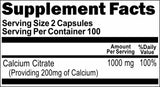 Private Label Calcium Citrate 1000mg 200caps Private Label 12,100,500 Bottle Price