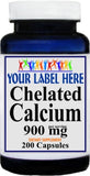 Private Label Chelated Calcium 900mg 200caps Private Label 12,100,500 Bottle Price
