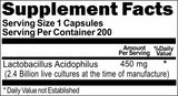 Private Label Probiotic Acidophilus 450mg (Keep Refrigerated) 200caps Private Label 12,100,500 Bottle Price