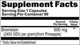 Private Label Bromelain 500mg 90caps or 180caps Private Label 12,100,500 Bottle Price