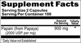 Private Label Super Papaya Papain Enzyme 900mg 200caps Private Label 12,100,500 Bottle Price