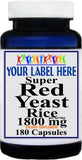 Private Label Super Red Yeast Rice 1800mg 180caps Private Label 12,100,500 Bottle Price
