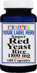 Private Label Super Red Yeast Rice 1800mg 180caps Private Label 12,100,500 Bottle Price