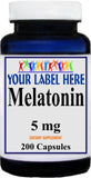 Private Label Melatonin 5mg 100caps or 200caps Private Label 12,100,500 Bottle Price