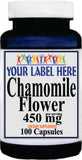 Private Label Chamomile Flower 450mg 100caps Private Label 12,100,500 Bottle Price