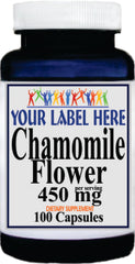 Private Label Chamomile Flower 450mg 100caps Private Label 12,100,500 Bottle Price