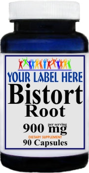 Private Label Bistort Root 900mg 90caps Private Label 12,100,500 Bottle Price