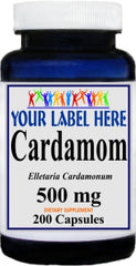 Private Label Cardamom 500mg 200caps Private Label 12,100,500 Bottle Price