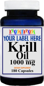 Private Label Krill Oil 1000mg 180 Capsules Private Label 12,100,500 Bottle Price