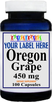 Private Label Oregan Grape Root 450mg 100caps or 200caps Private Label 12,100,500 Bottle Price