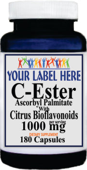 Private Label C-Ester with Citrus Bioflavonoids 1000mg 180caps Private Label 12,100,500 Bottle Price