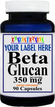 Private Label Beta Glucan 350mg 90caps or 180caps Private Label 12,100,500 Bottle Price