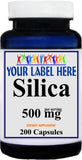 Private Label Silica 500mg 200caps Private Label 12,100,500 Bottle Price