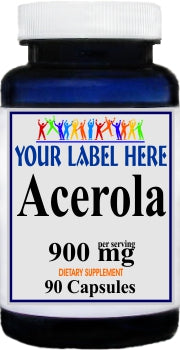 Private Label Acerola 900mg 90caps Private Label 12,100,500 Bottle Price