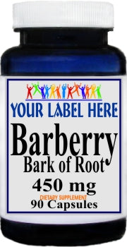 Private Label Barberry Bark of Root 450mg 90caps Private Label 12,100,500 Bottle Price