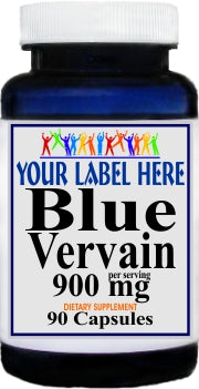 Private Label Blue Vervain 900mg 90caps Private Label 12,100,500 Bottle Price