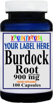 Private Label Burdock Root 900mg 100caps Private Label 12,100,500 Bottle Price