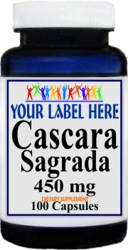 Private Label Cascara Sagrada 450mg 100caps Private Label 12,100,500 Bottle Price