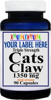 Private Label Cats Claw Triple Strength 1350mg 90caps Private Label 12,100,500 Bottle Price