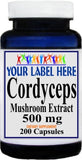 Private Label Cordyceps Extract 500mg 200caps Private Label 12,100,500 Bottle Price