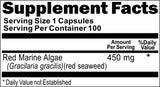 Private Label Red Marine Algae 450mg 100caps or 200caps Private Label 12,100,500 Bottle Price