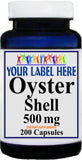 Private Label Oyster Shell 500mg 200caps Private Label 12,100,500 Bottle Price