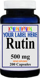Private Label Rutin 500mg 100caps or 200caps Private Label 12,100,500 Bottle Price