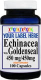 Private Label Echinacea with Goldenseal 450mg 100caps or 200caps Private Label 12,100,500 Bottle Price