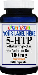 Private Label 5 HTP 100mg with Valerian Root 180caps Private Label 12,100,500 Bottle Price