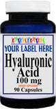 Private Label Hyaluronic Acid 100mg 90caps or 180caps Private Label 12,100,500 Bottle Price