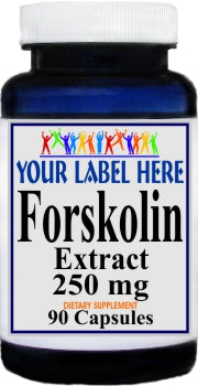 Private Label Forskolin 250mg 90caps or 180caps Private Label 12,100,500 Bottle Price
