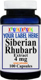 Private Label Siberian Rhubarb Extract 4mg 100caps or 200caps Private Label 12,100,500 Bottle Price