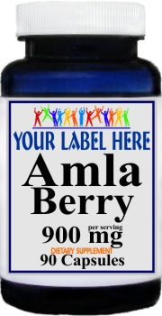 Private Label Amla Berry 900mg 90caps Private Label 25,100,500 Bottle Price