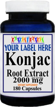 Private Label Konjac Root Extract 2000mg 180caps Private Label 12,100,500 Bottle Price
