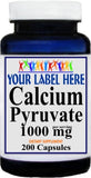 Private Label Calcium Pyruvate 1000mg 200caps Private Label 12,100,500 Bottle Price