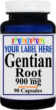 Private Label Gentian 900mg 90caps Private Label 12,100,500 Bottle Price