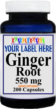 Private Label Ginger Root 550mg 200caps Private Label 12,100,500 Bottle Price