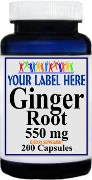 Private Label Ginger Root 550mg 200caps Private Label 12,100,500 Bottle Price