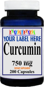 Private Label Curcumin 750mg 200caps Private Label 12,100,500 Bottle Price