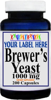 Private Label Brewers Yeast 1000mg 200caps Private Label 12,100,500 Bottle Price