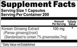 Private Label Korean Ginseng Standardized Extract 100mg 200caps Private Label 12,100,500 Bottle Price