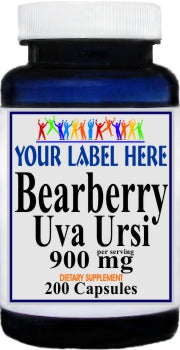 Private Label Bearberry Uva Ursi 900mg 200caps Private Label 12,100,500 Bottle Price